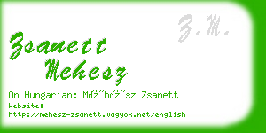 zsanett mehesz business card